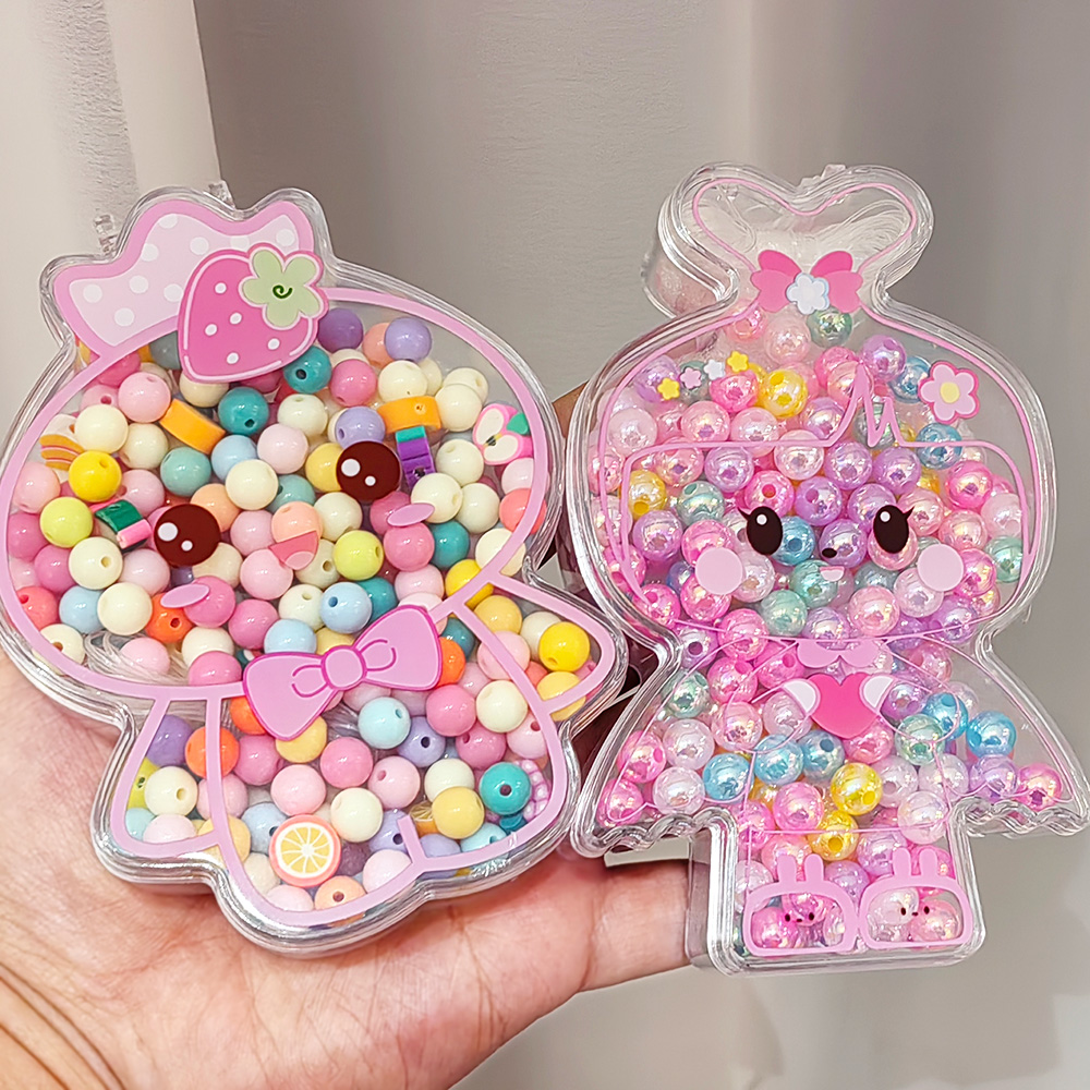 Children's Handmade Beaded Toys Wholesale Girls Diy Bracelet Educational Creative Jewelry Materials Necklace Bracelet Beaded Straight Hole Bulk Beads Fashion Jewelry Accessories Set Specification drawing