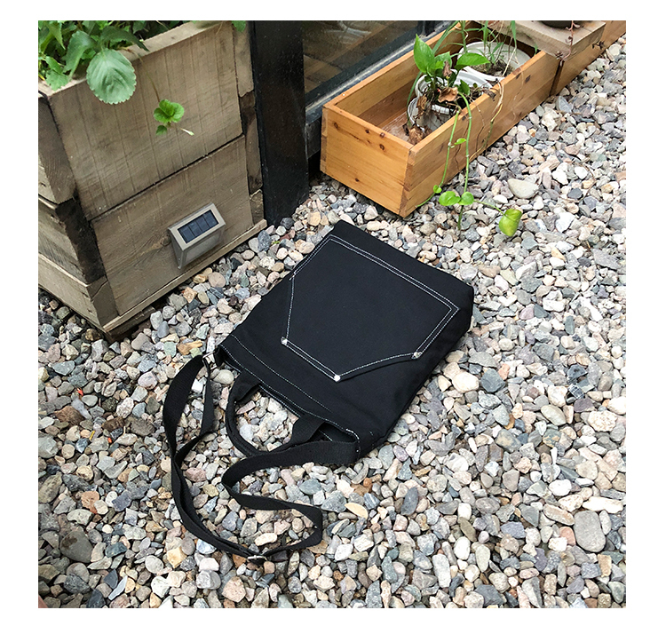 韩版新款斜挎包大容量单肩包实用帆布包简约大气手提包时尚休闲包详情29