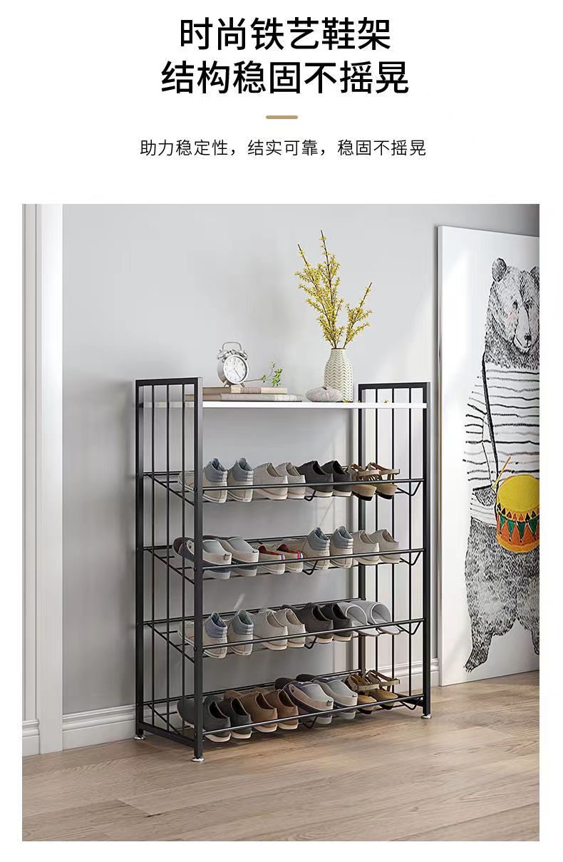 Nordic simple living room multi-layer shoe rack, light luxury home entrance storage cabinet, dormitory door storage rack pic 8