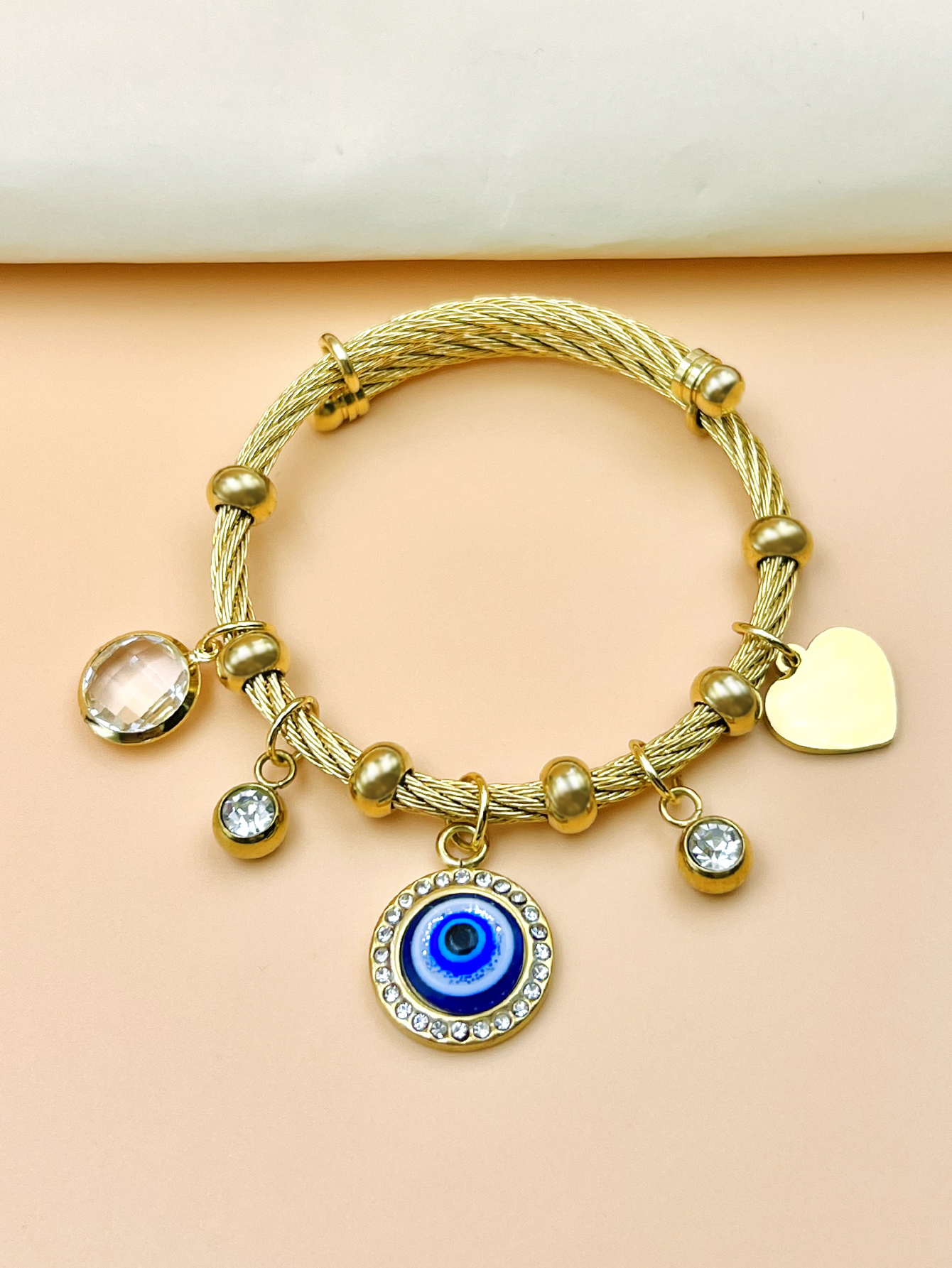 沙金首饰品/黄金首饰/红朱砂手串/欧美男士饰品/银手链产品图