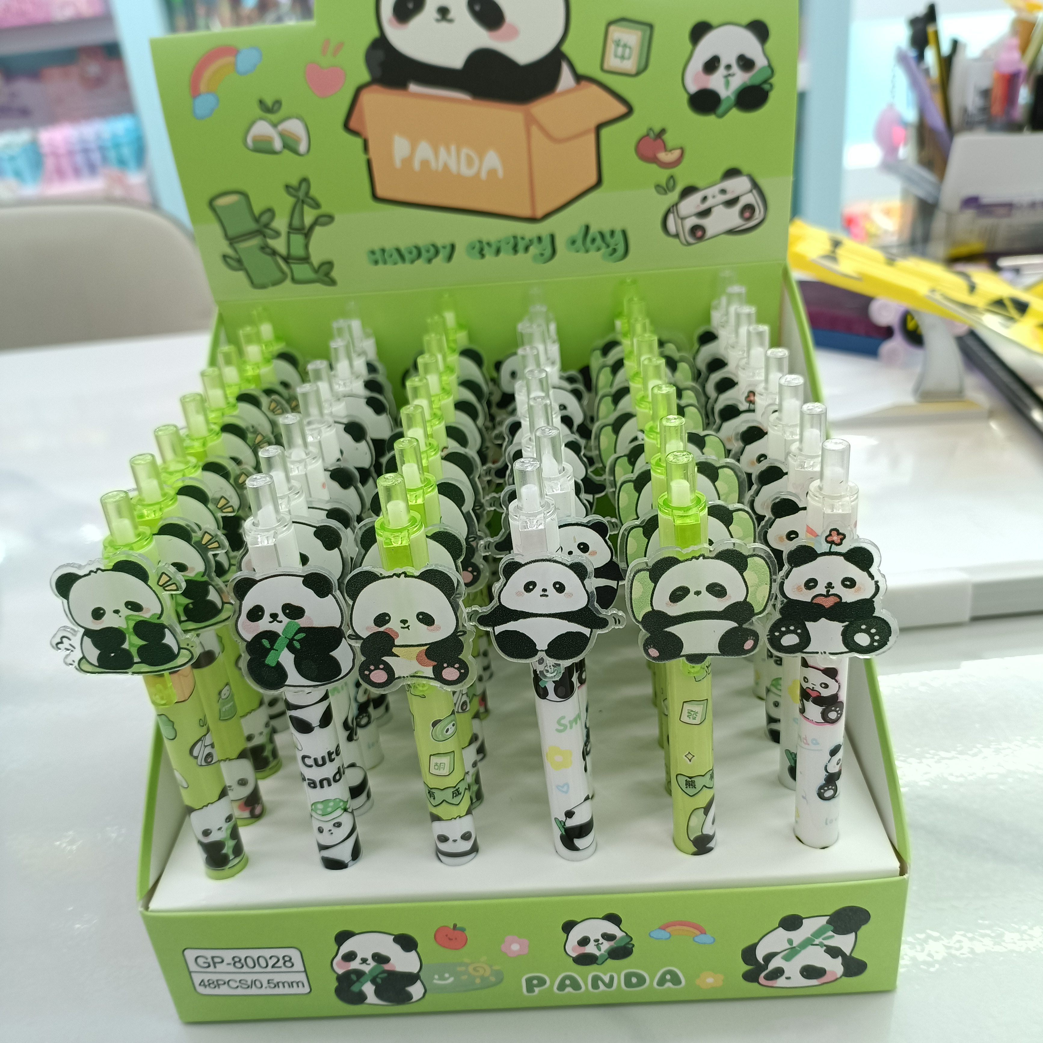 Cute Panda Patch press a neutral pen