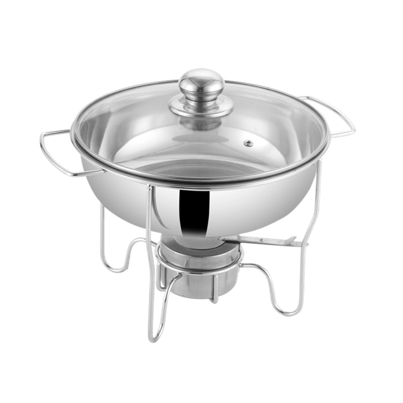 DF99372 Round stove Stainless steel buffet Round stove Alcohol stove Heating thermal insulation hot pot Hotel Restaurant Multi-functional DF TRADING HOUSE details Picture