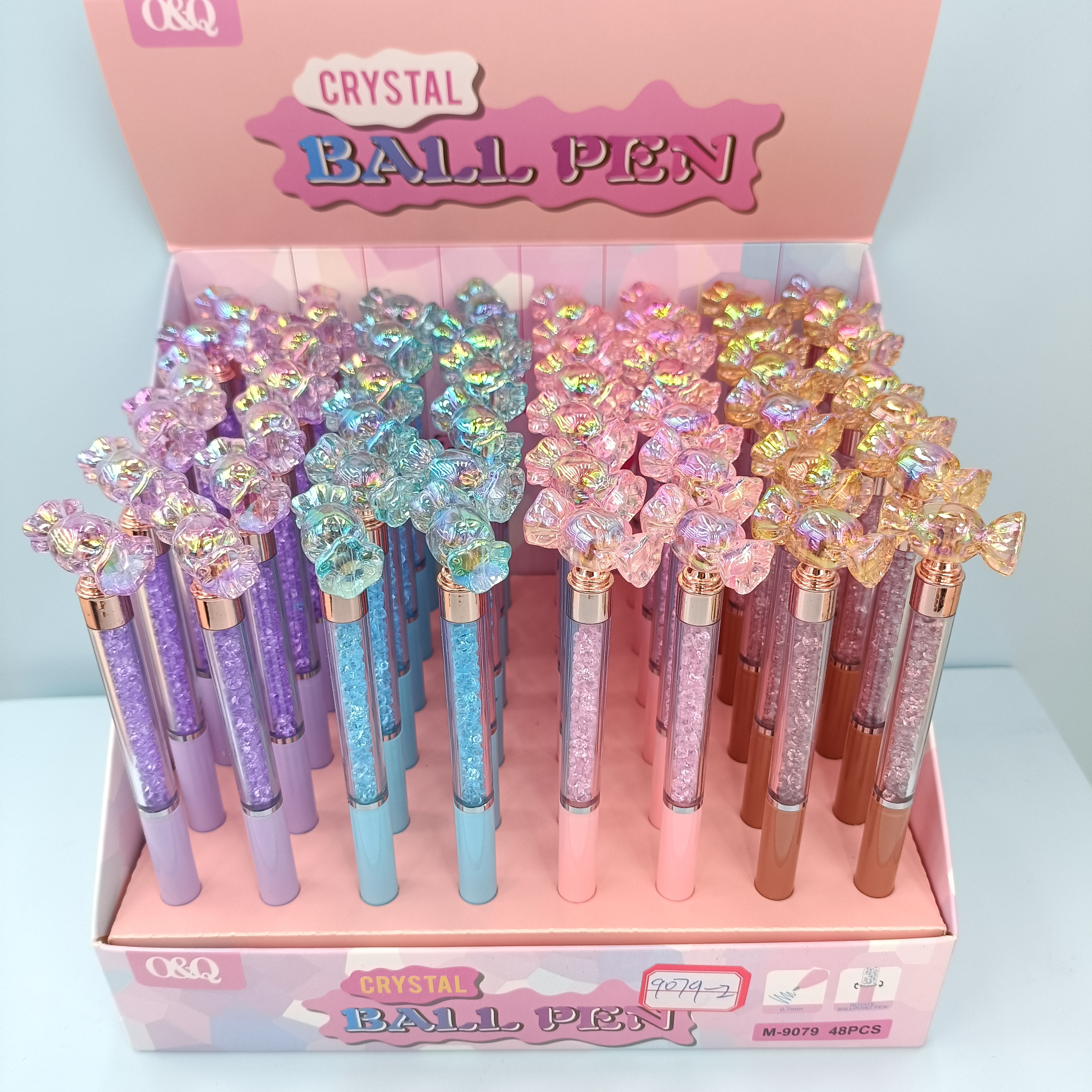 Cartoon styling twist pluma bola con cabeza de cristal styling pluma Item Picture