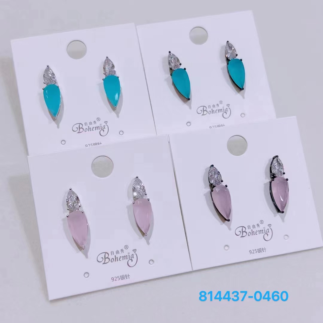 法式复古撞色珊瑚珐琅釉天然青金石珍珠耳坠轻奢高级感银针耳环女详情1