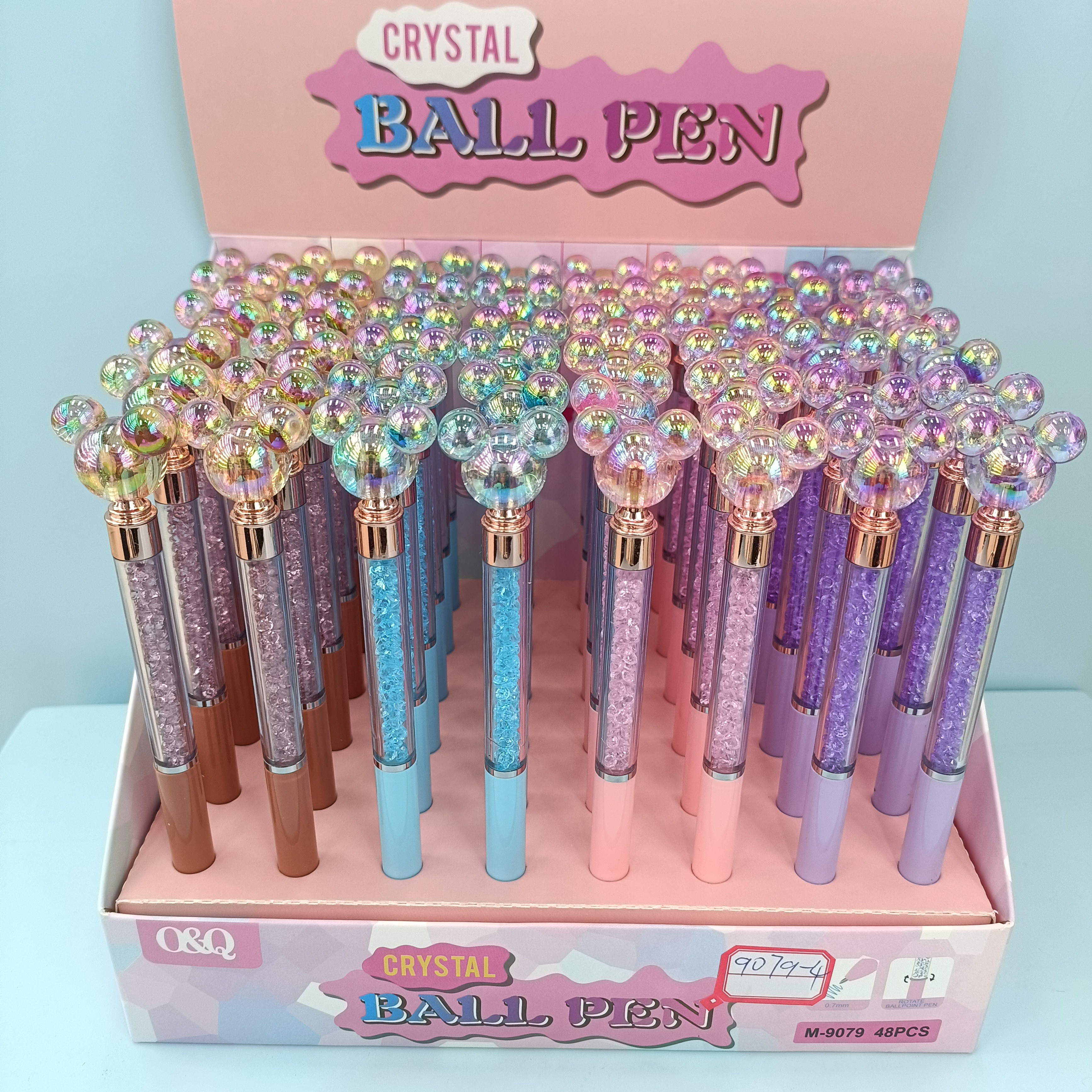 Cartoon styling twist pluma bola con cabeza de cristal styling pluma details Picture