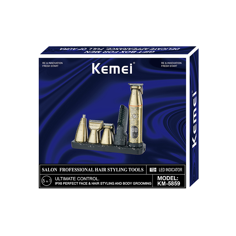 科美/KEMEI跨境多合一电推剪套装新款数显多功能家用电推子理发器详情图5