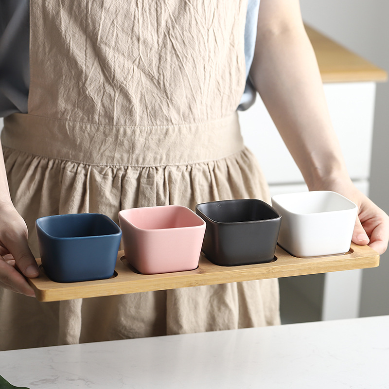 Ceramic Tray Starter Dish Sauces Bowl Snack Snack Bowl Dry Fruit Plate Japanese Dividing Plate details Picture