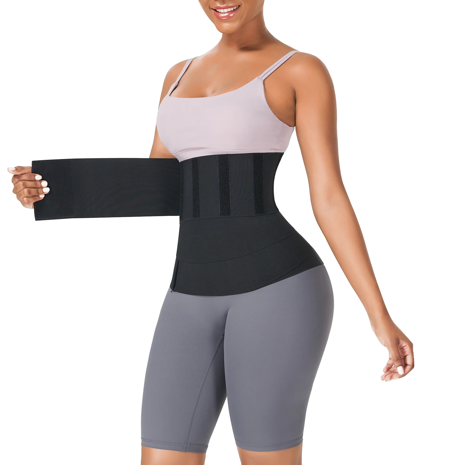 可调节塑身缠绕带收腹带女士塑腰美体弹力收腹带腰部训练器详情图4