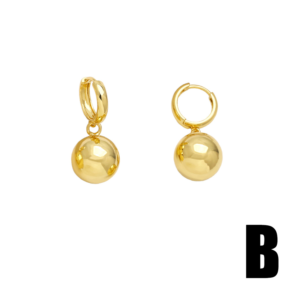 New simple heart-shaped pendant earrings from Europe and America, personalized and creative, versatile gold-plated ear rings and earrings for women detail image 6