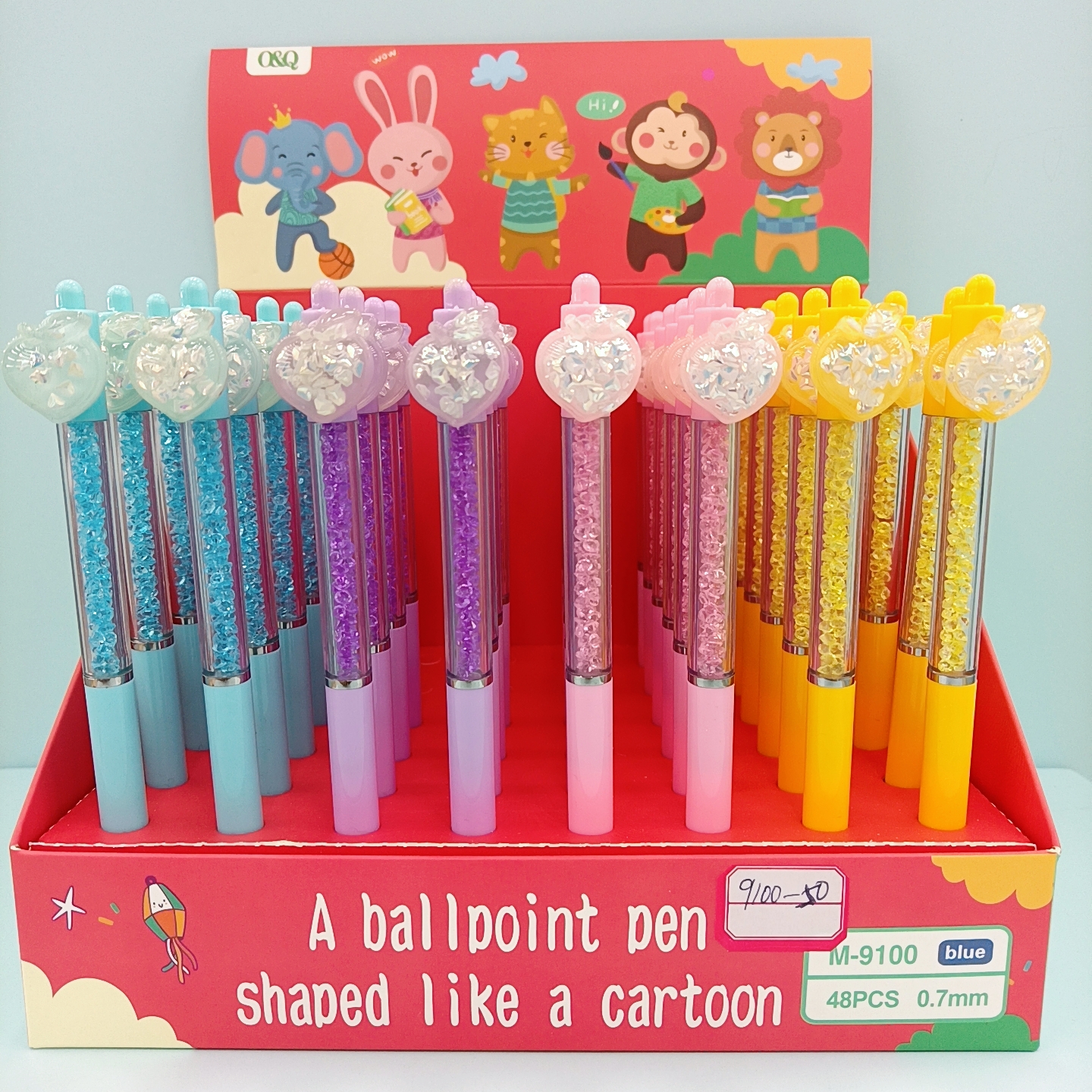 Creative cartoon twisty fruit diamond ballpoint pen, primary school school supplies, student stationery details Picture
