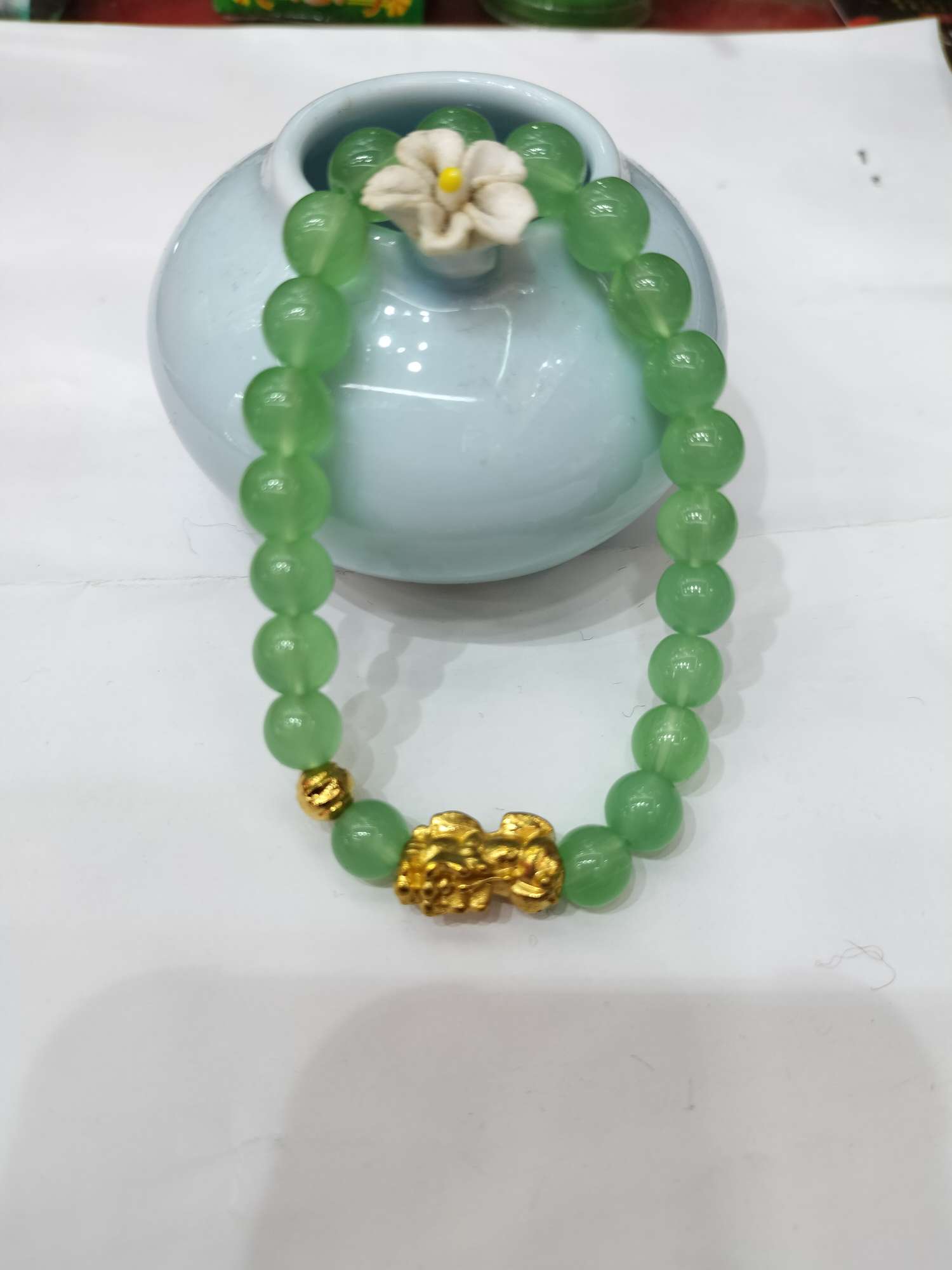 全铜保色配件玻璃珠自制欧美流行风格手链