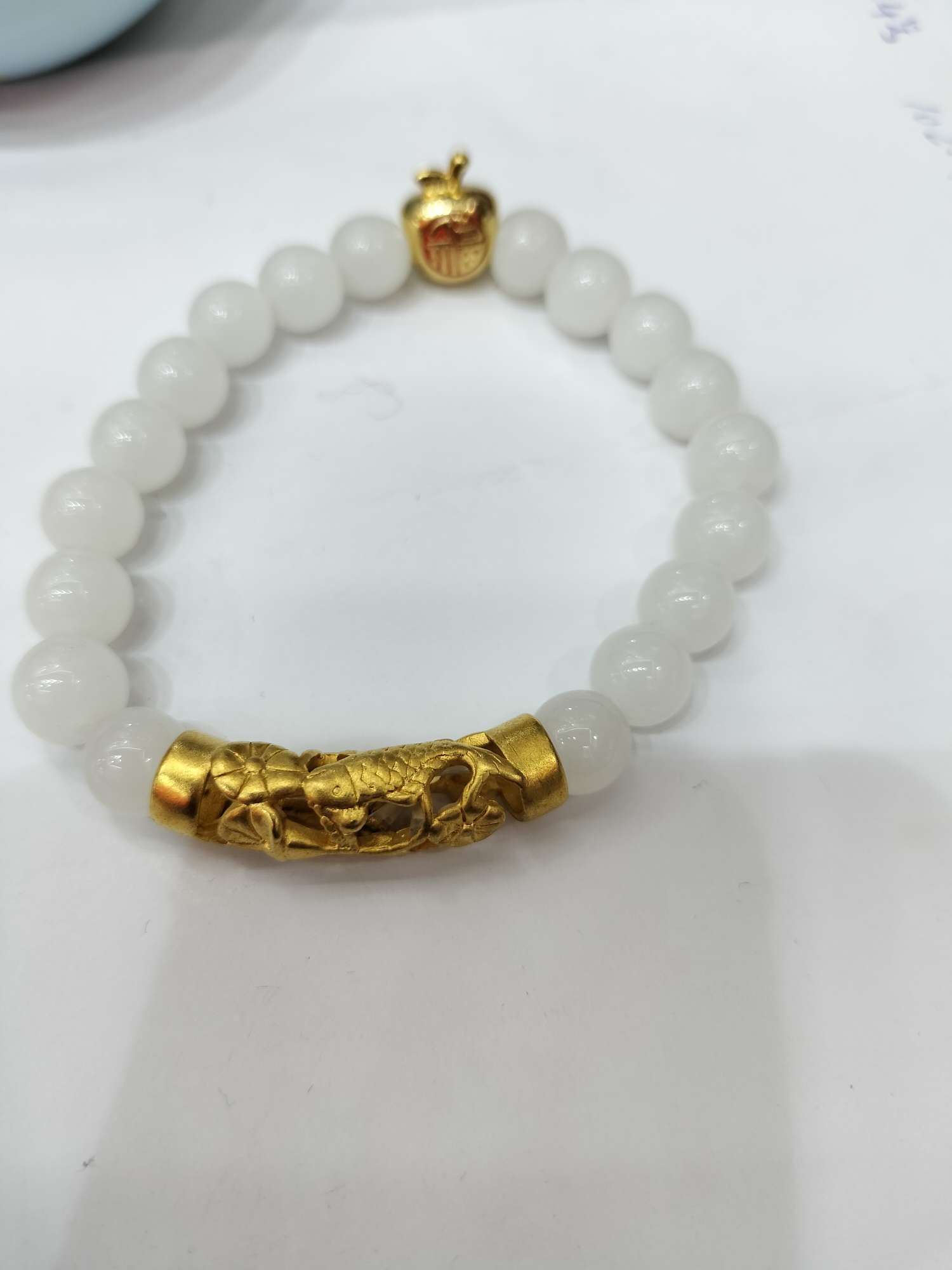 All-copper color-preserving accessory glass self-made European and American fashion bracelet details Picture