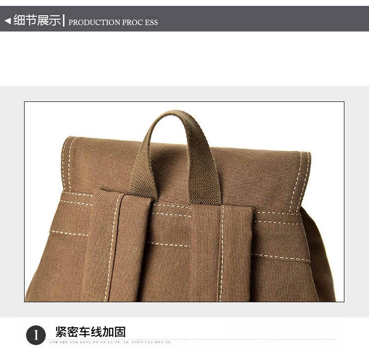 潮搭时尚帆布包大容量双肩包复古手提笔记本电脑背包简约休闲包详情25