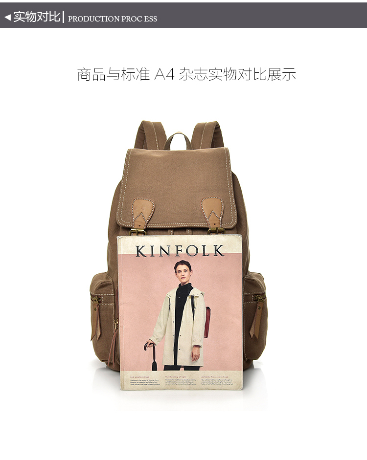 潮搭时尚帆布包大容量双肩包复古手提笔记本电脑背包简约休闲包详情42