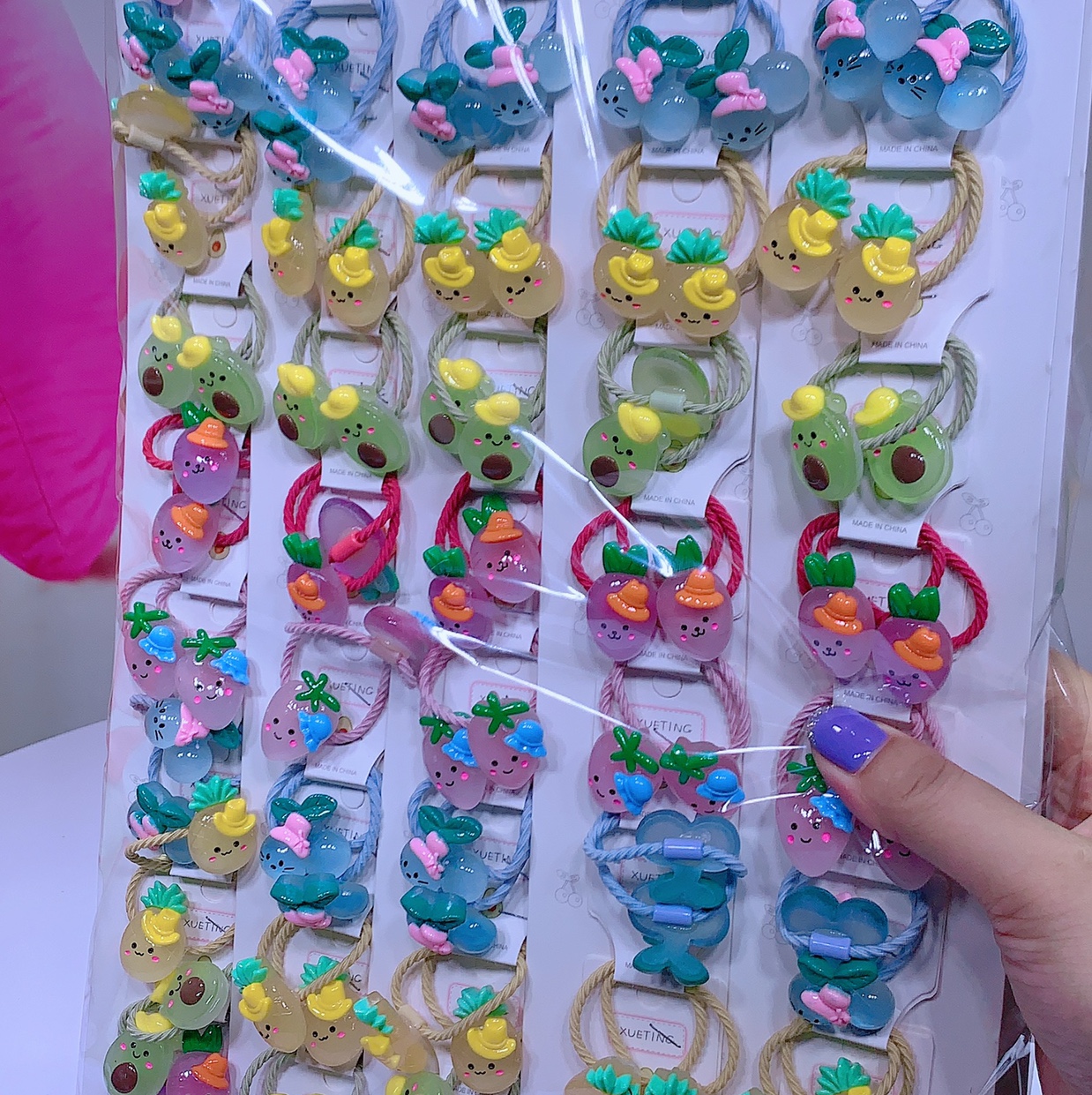 Wholesale of children's jewelry accessories, Korean version rubber band cartoon jewelry accessories Specification image
