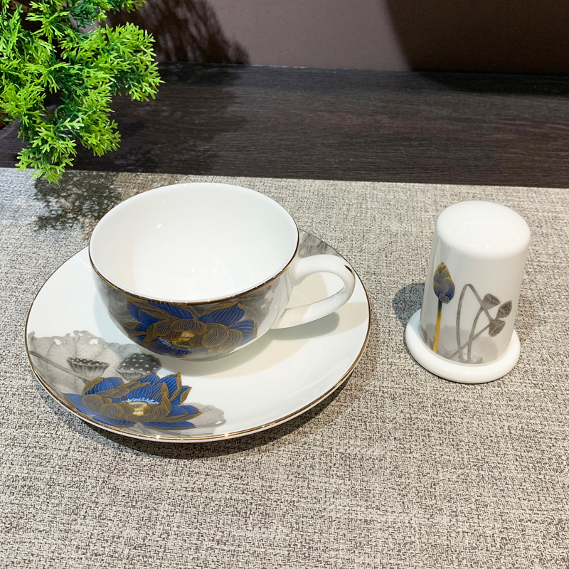 New Chinese-style star hotel table setting tableware set, high-end Chinese dining table setting ceramic tableware, restaurant and hotel supplies plates, dinner plates ceramic Item Picture