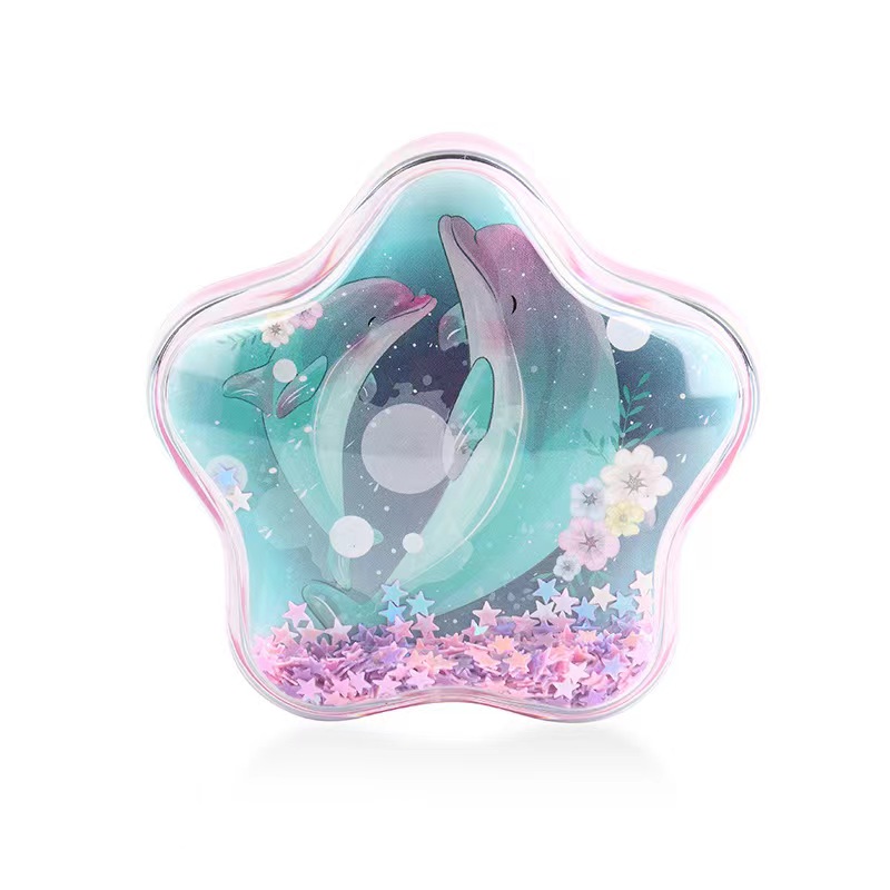 The display box features a creative five-pointed star cartoon star-shaped air cushion comb for children. It is portable, transparent, and has a cute and girlish charm Item Picture
