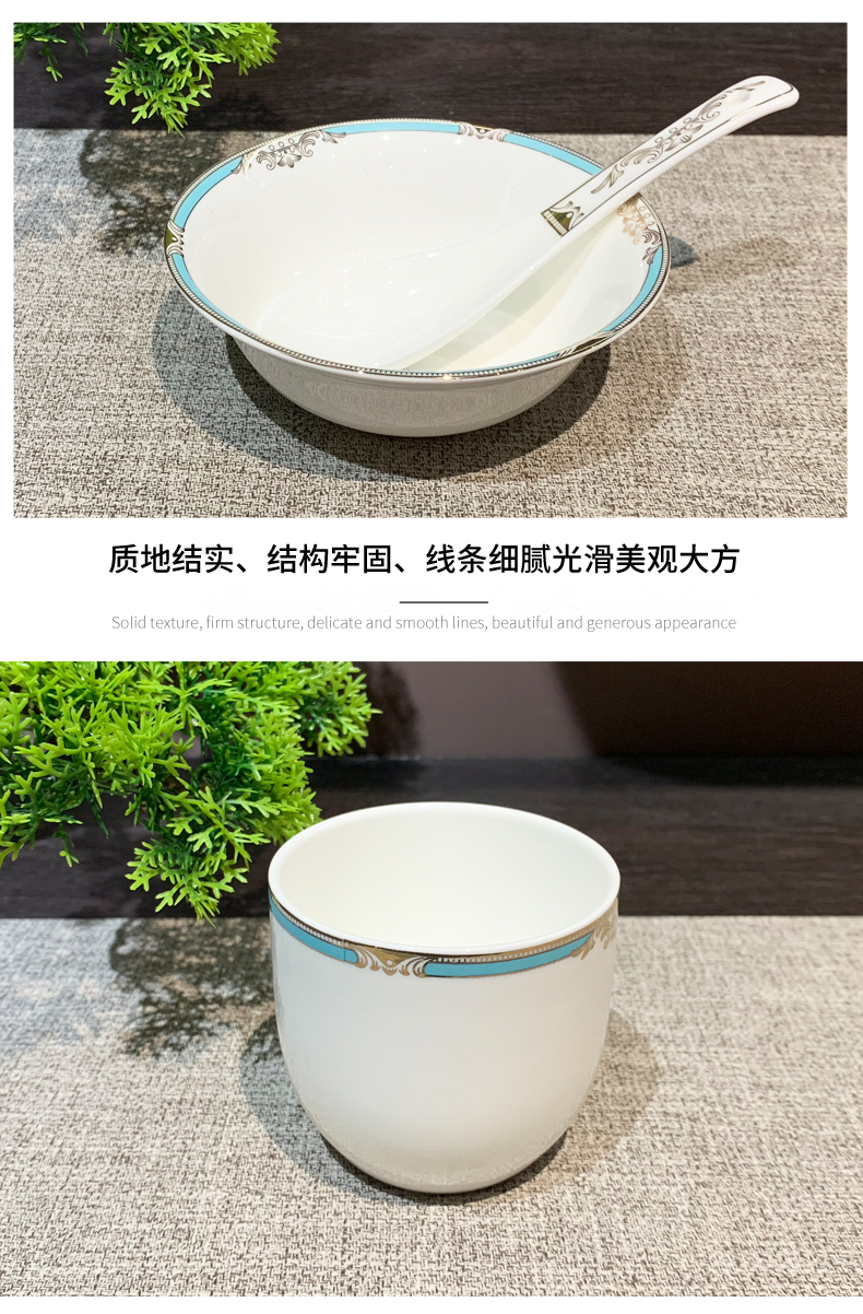 Factory direct sales of hotel ceramic tableware set of eight pieces: bowls, plates, spoons, towels, dishes, kitchen hotel tableware, hotel supplies plates, dinner plates, ceramics pic 7