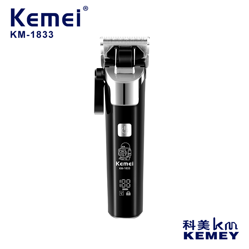 KEMEI /KEMEI KM-1833 cross-border LCD digital display electric fader hair clipper cutout professional oil head engraving clipper hair clipper