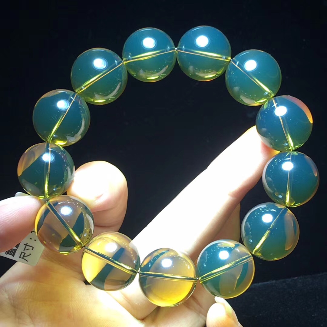 High-quality glass bracelets, blue amber bracelets wholesale, 10-20mm high blue, various specifications details Picture