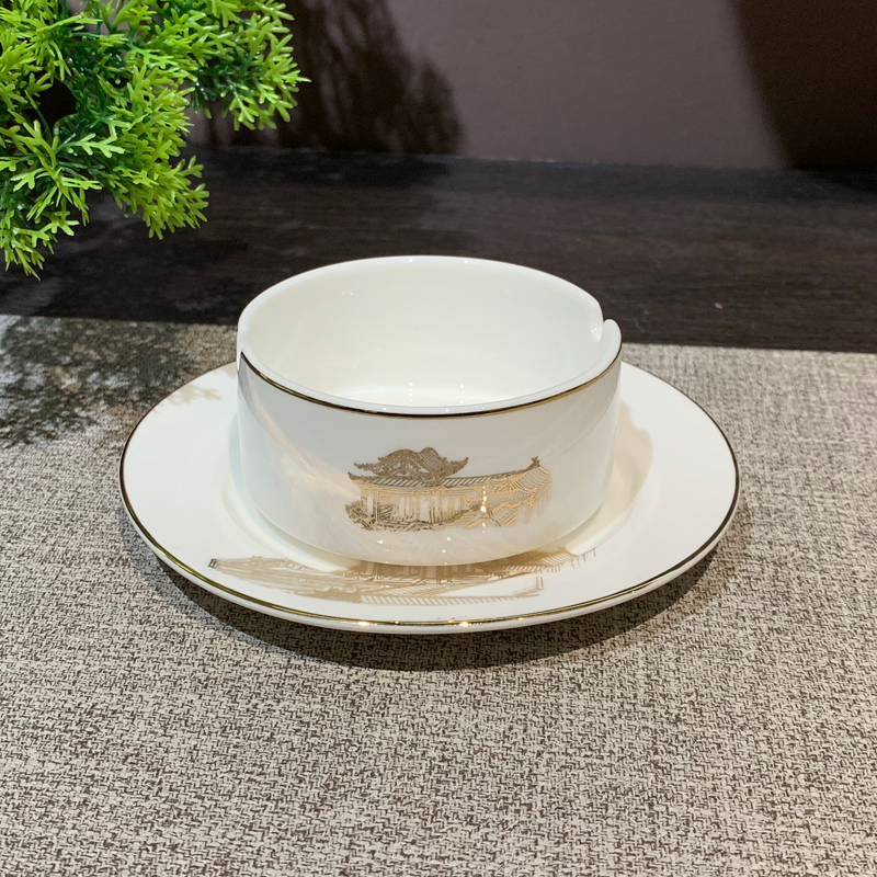 National trend manufacturer tableware set, hotel supplies, ceramic bowls, high appearance level, creative table setting for clubs and restaurants, eight-piece set of plates, wing bowls and plates, wholesale dining plates, ceramic Item Picture