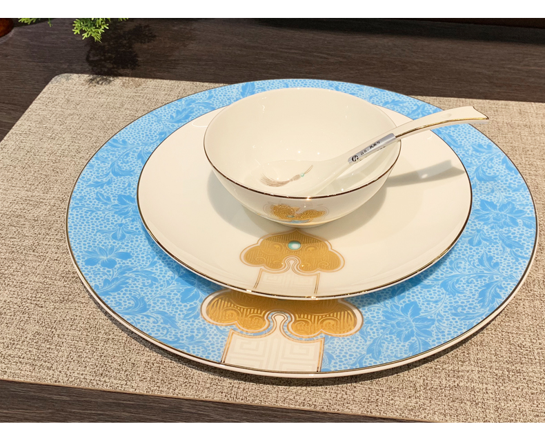 批发酒店陶瓷餐厅摆台餐具饭店会所盘碗勺套装豪华八件套翅碗碟详情6