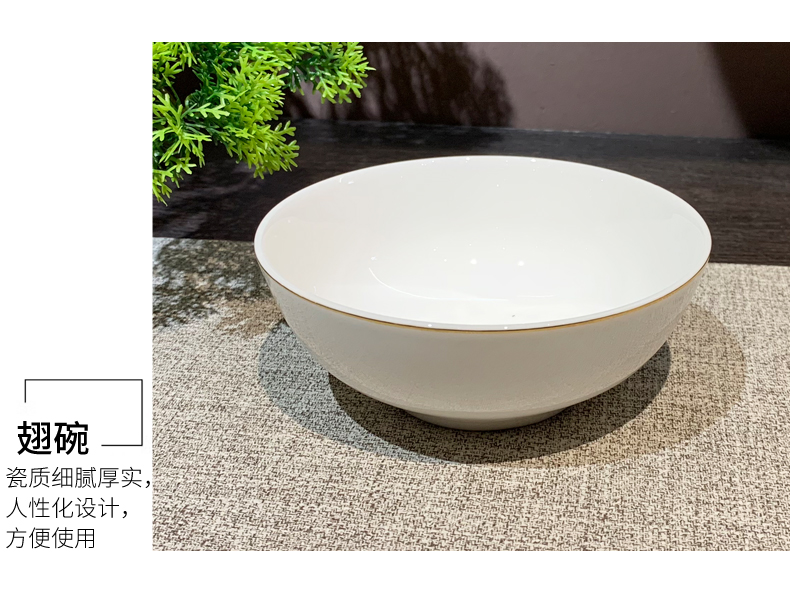 National trend manufacturer tableware set, hotel supplies, ceramic bowls, high appearance level, creative table setting for clubs and restaurants, eight-piece set of plates, wing bowls and plates, wholesale dining plates, ceramic pic 5