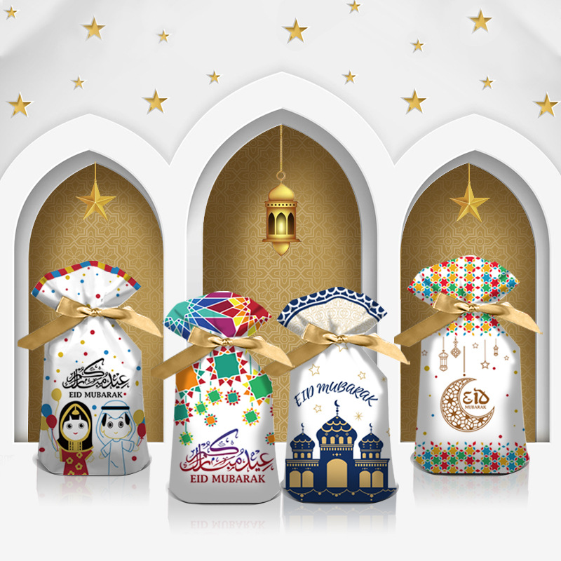 Cross-Border Rabbit Bag Arabic Ribbon Drawstring Bag Gift Candy Bag Arabic Gift Bag Snow Crisp Cookie Bag Specification drawing
