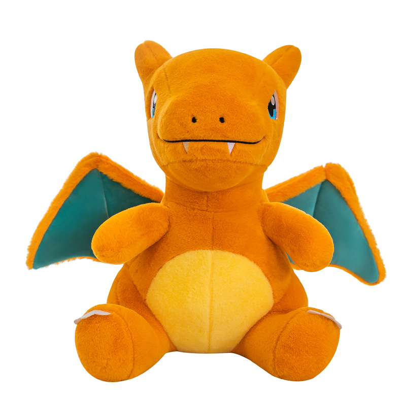 Wholesale of plush toys, fire-breathing dragon figurines, life-sized dinosaur plush toys, large cartoon fire-dragon dolls, and throw pillows Item Picture