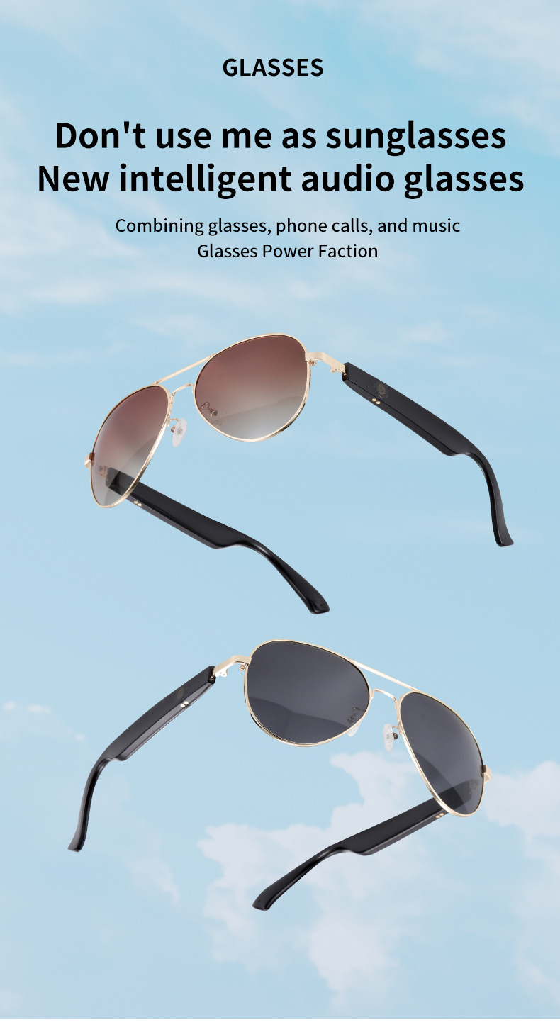 MZ01触摸智能蓝牙眼镜听歌通话 墨镜防紫外线 磁吸充电详情图7