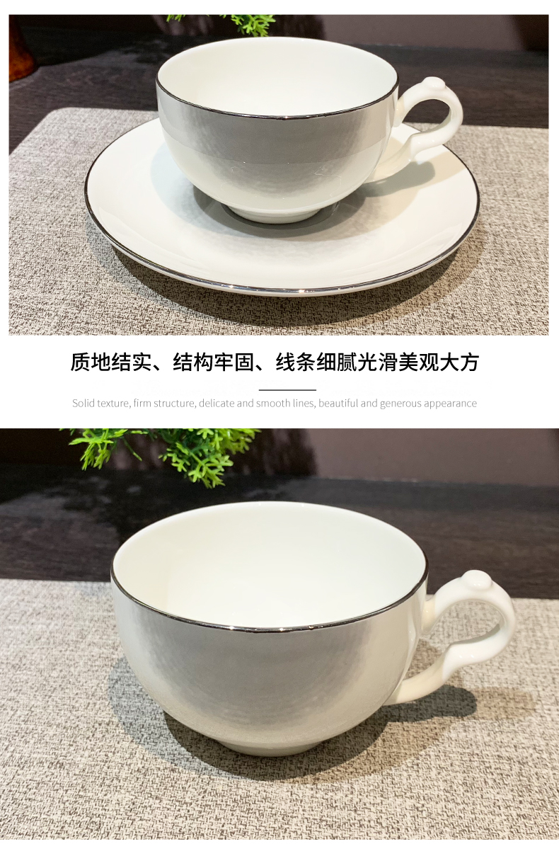 豪华轻奢酒店用品饭店会所餐厅陶瓷摆台餐具八件套碗盘套装批发详情7