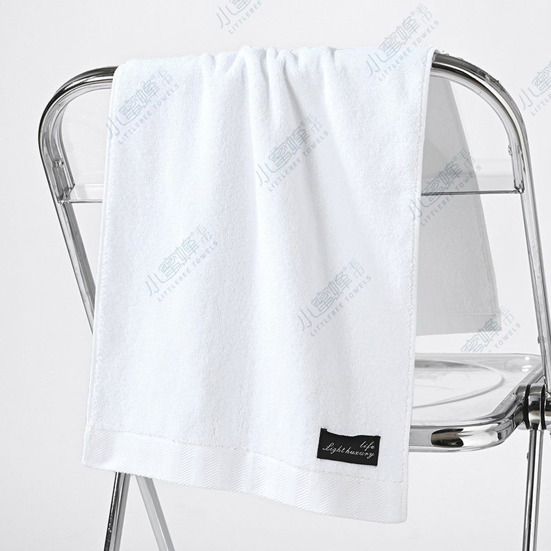 Strand thread broken all-cotton plain face towel, Little Bee towel, item number: 612 Specification image