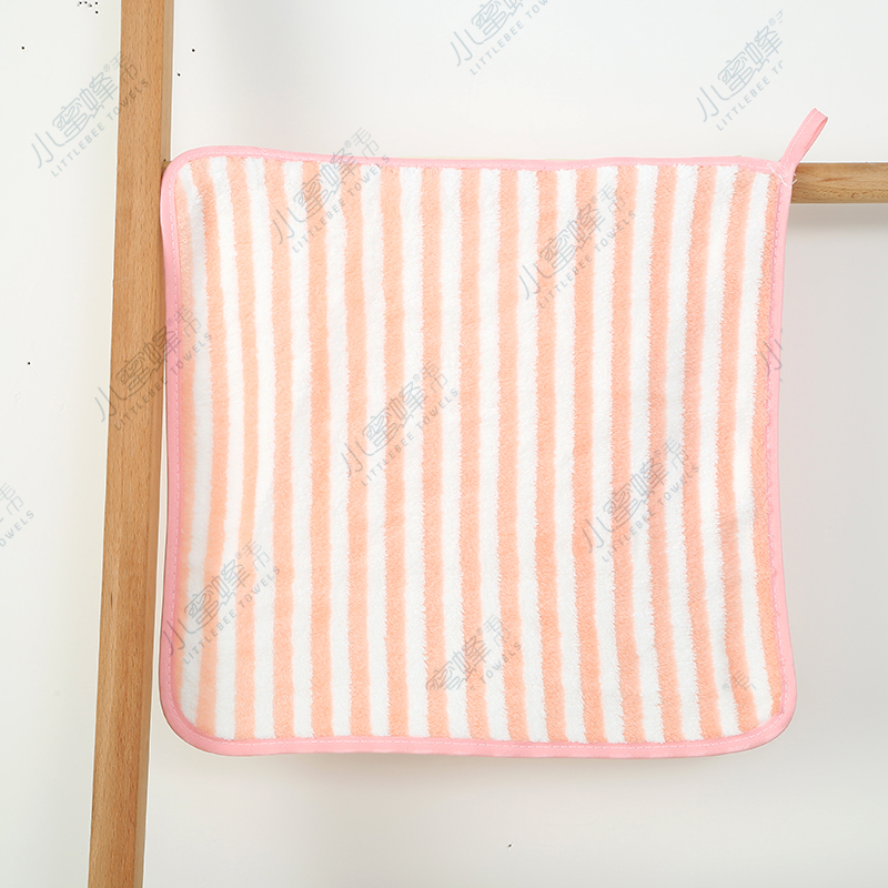 A Hair Manufacturers Direct Coral Velvet Striped Towel Small Bee Towel Item No. : 109 details Picture