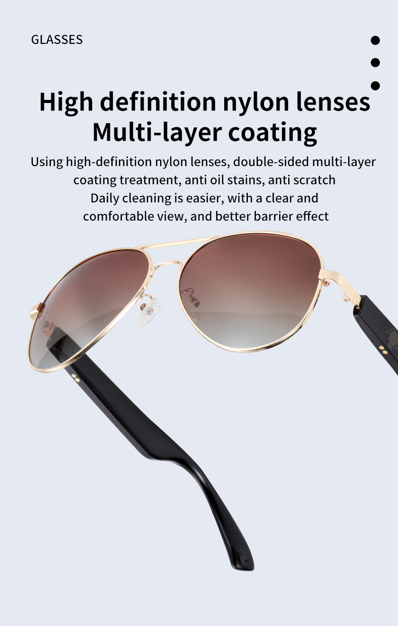 MZ01触摸智能蓝牙眼镜听歌通话 墨镜防紫外线 磁吸充电详情图13