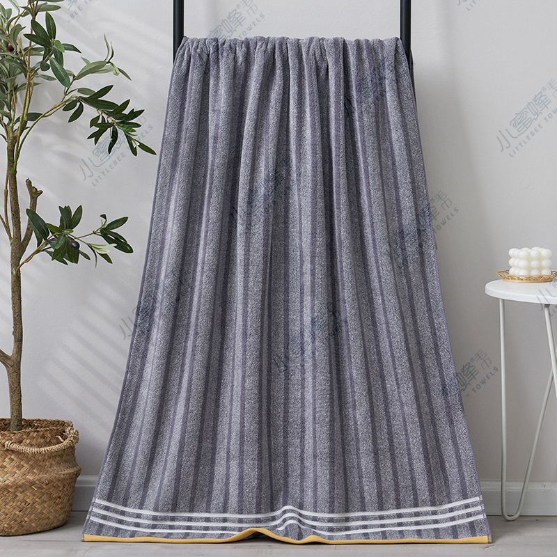 One-piece consignment of large-sized bath towels, dyed cotton checkered high-end gift facial bath towels. Product number :019 Specification image