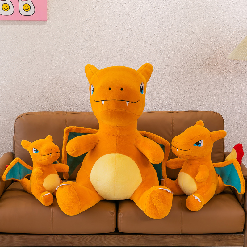 Wholesale of plush toys, fire-breathing dragon figurines, life-sized dinosaur plush toys, large cartoon fire-dragon dolls, and throw pillows Specification image