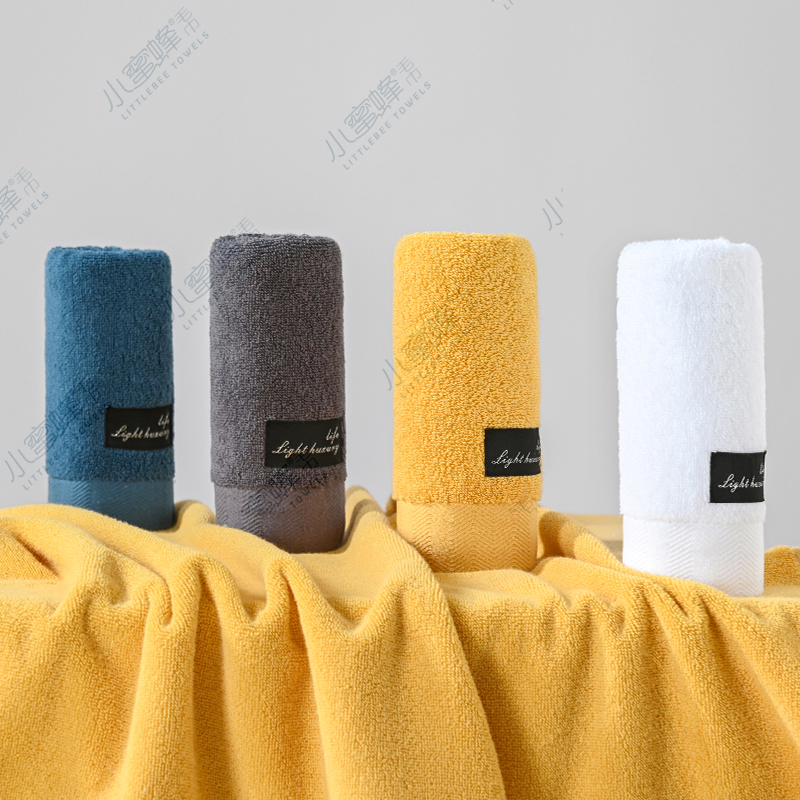Strand thread broken all-cotton plain face towel, Little Bee towel, item number: 612 pic 1