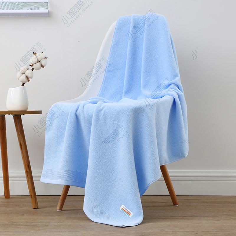 Ribbon plain pure cotton bath towel, adult bath towel, super soft little bee bath towel. Product number: 017 Specification image