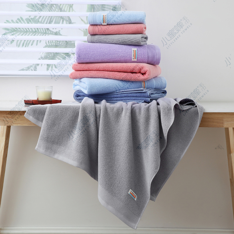 Ribbon plain pure cotton bath towel, adult bath towel, super soft little bee bath towel. Product number: 017