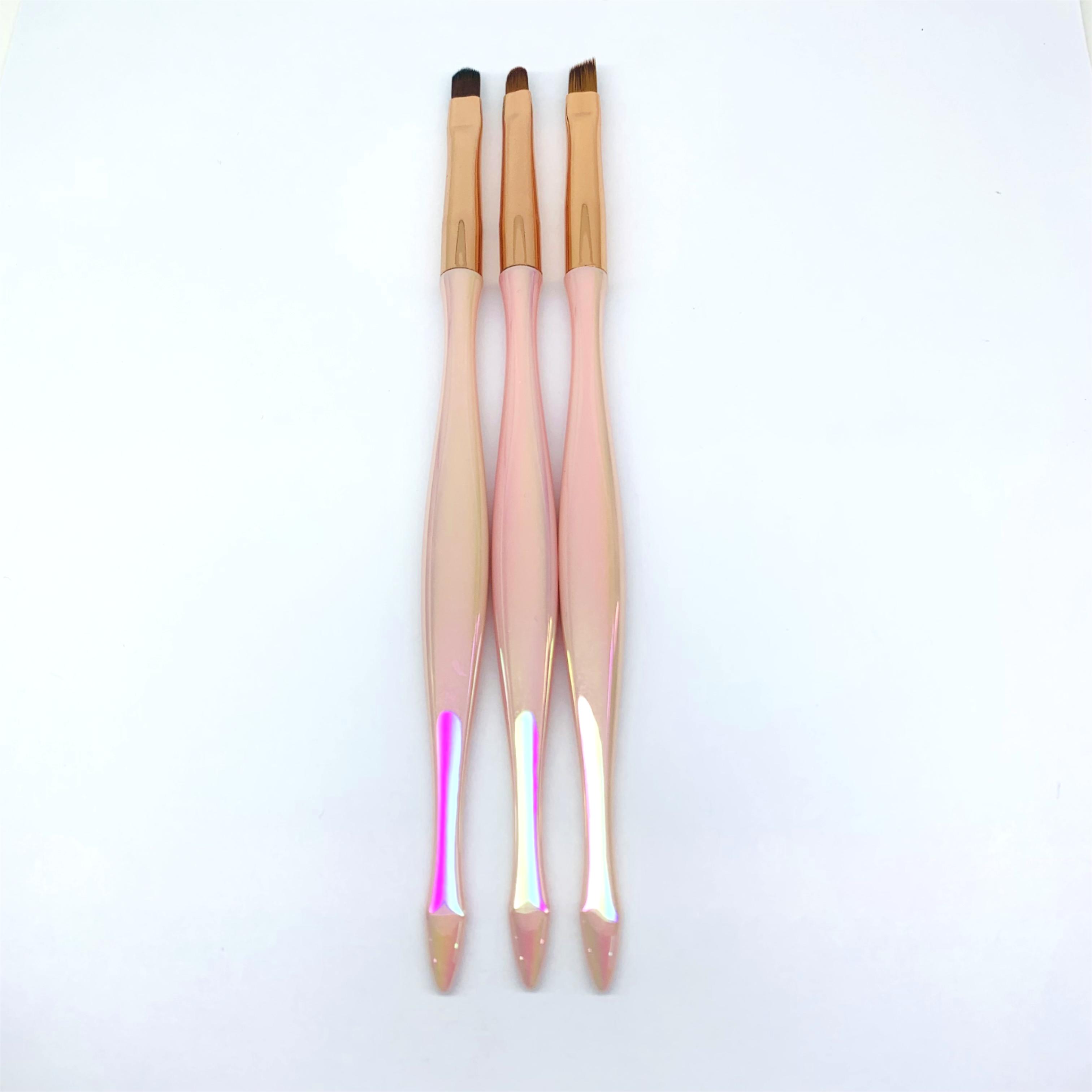 242 Pearl pot-belly pole 3 light therapy pen Crystal pen to construct extended French sculpted manicure brush