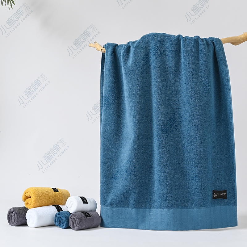 Ribbon plain pure cotton bath towel, adult bath towel, super soft little bee bath towel. Product number: 016 details Picture