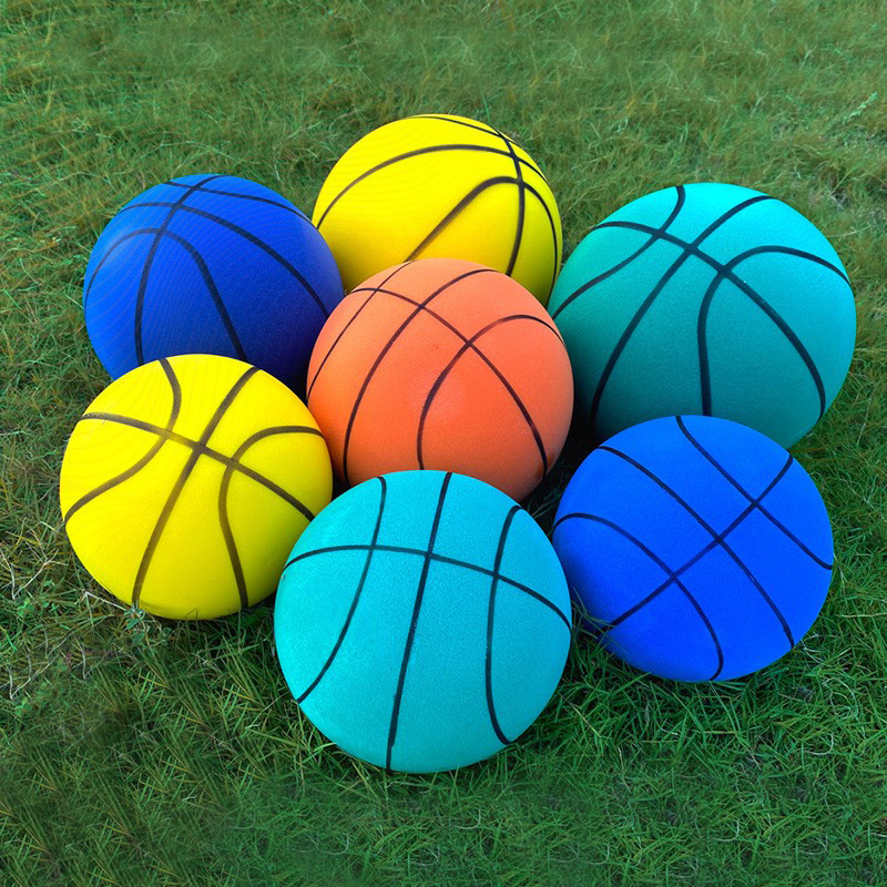 静音篮球无声拍拍球7号海绵弹力小皮球儿童室内运动训练投篮玩具