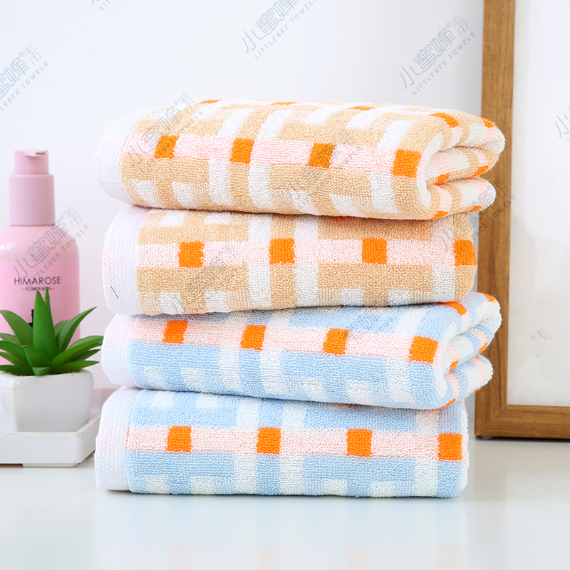 32-ply pure cotton multi-color jacquard round towel, Little Bee towel, item number: 706 Item Picture
