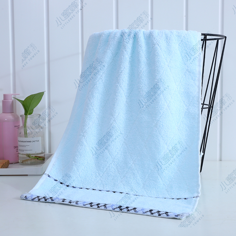 Cotton Plain Color Block Towel Hair Labor Insurance Gift Towel Little Bee Towel No. : 309 details Picture