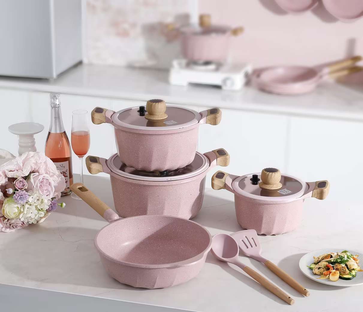 Die-casting aluminum
Non-stick set details Picture