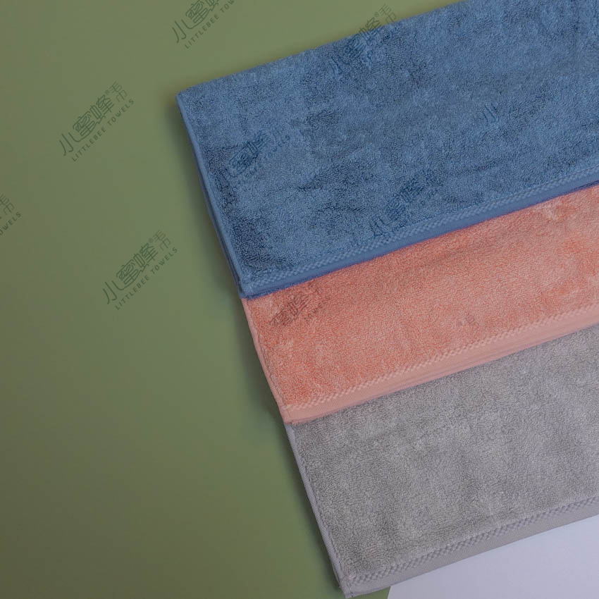 A Generation Of Bamboo Fiber Face Towel Solid Color Features Edge Multi-Color Small Bee Towel: 717 details Picture