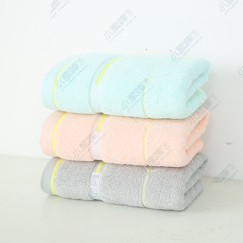 Plain Cut Adult Face Towel Hair Labor Protection Towel Little Bee Towel Item No. : 402 Item Picture