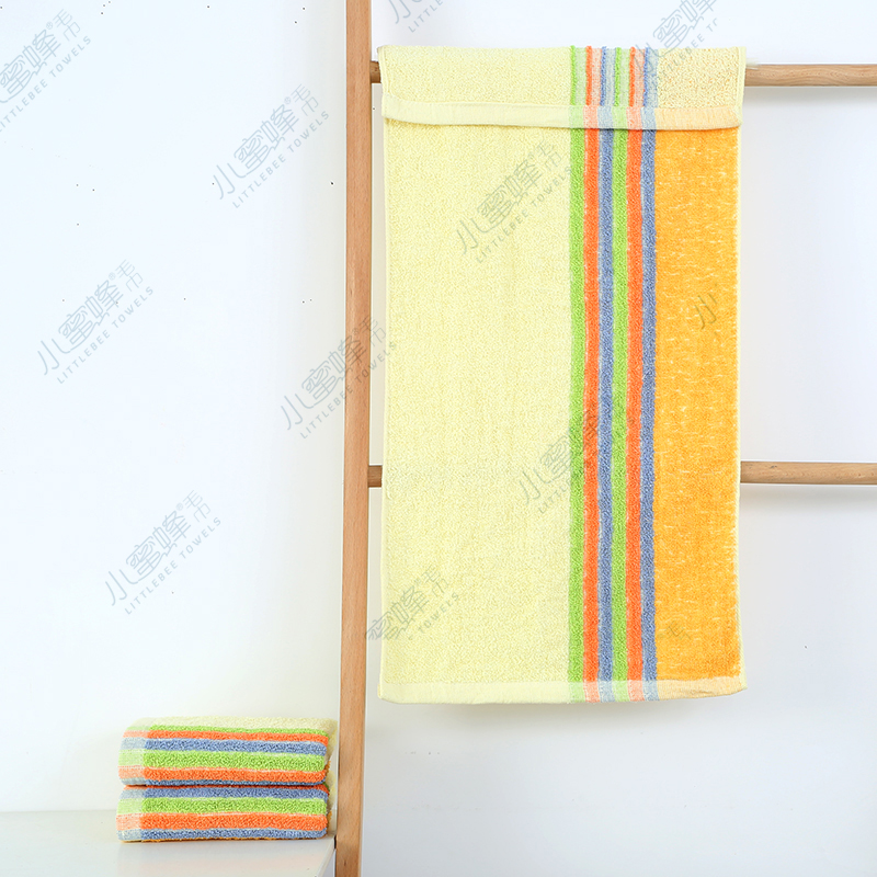 Stall 14 Cotton Yarn Yarn-Dyed Towels A Flower Pattern Small Bee Towel Item No. : 300 details Picture