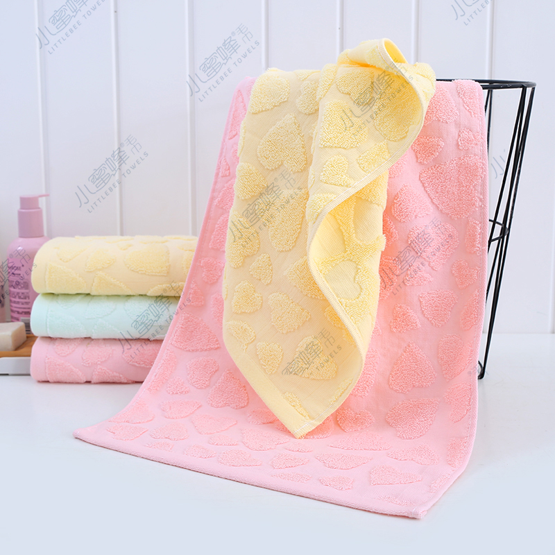 Small Bee Towel Cloth Wool Circle Solid Color Towel Candy Color Towel Item No. : 400