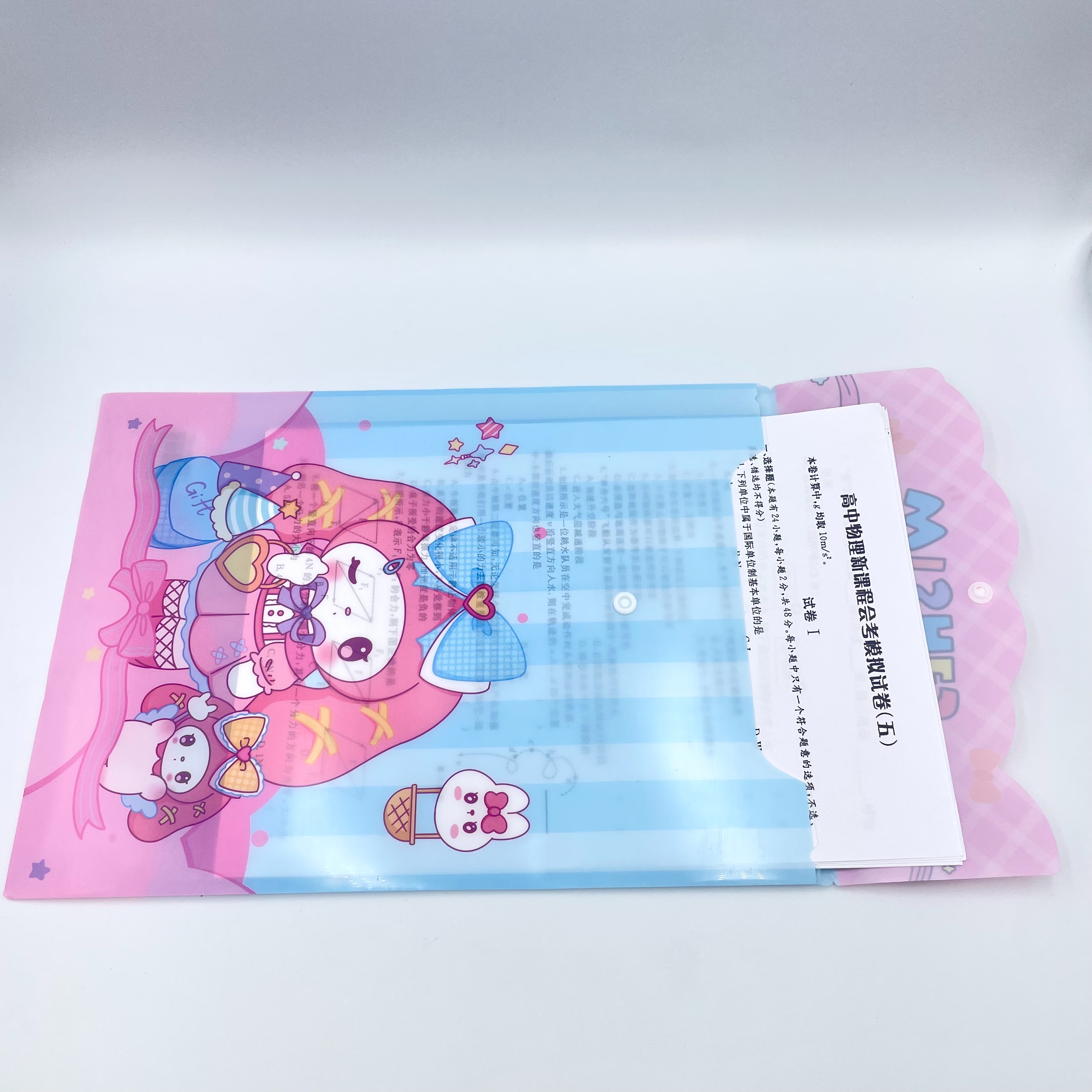 卡通印刷竖款纽扣袋 办公资料袋A4收纳袋厂家直销 学生试卷分类袋档案袋塑料文件袋详情13